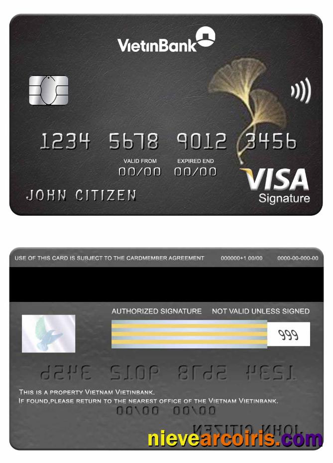 Vietnam Vietinbank visa signature card